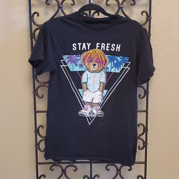 STAY FRESH Black T-Shirt - SIze X-Small - Picture 1 of 3